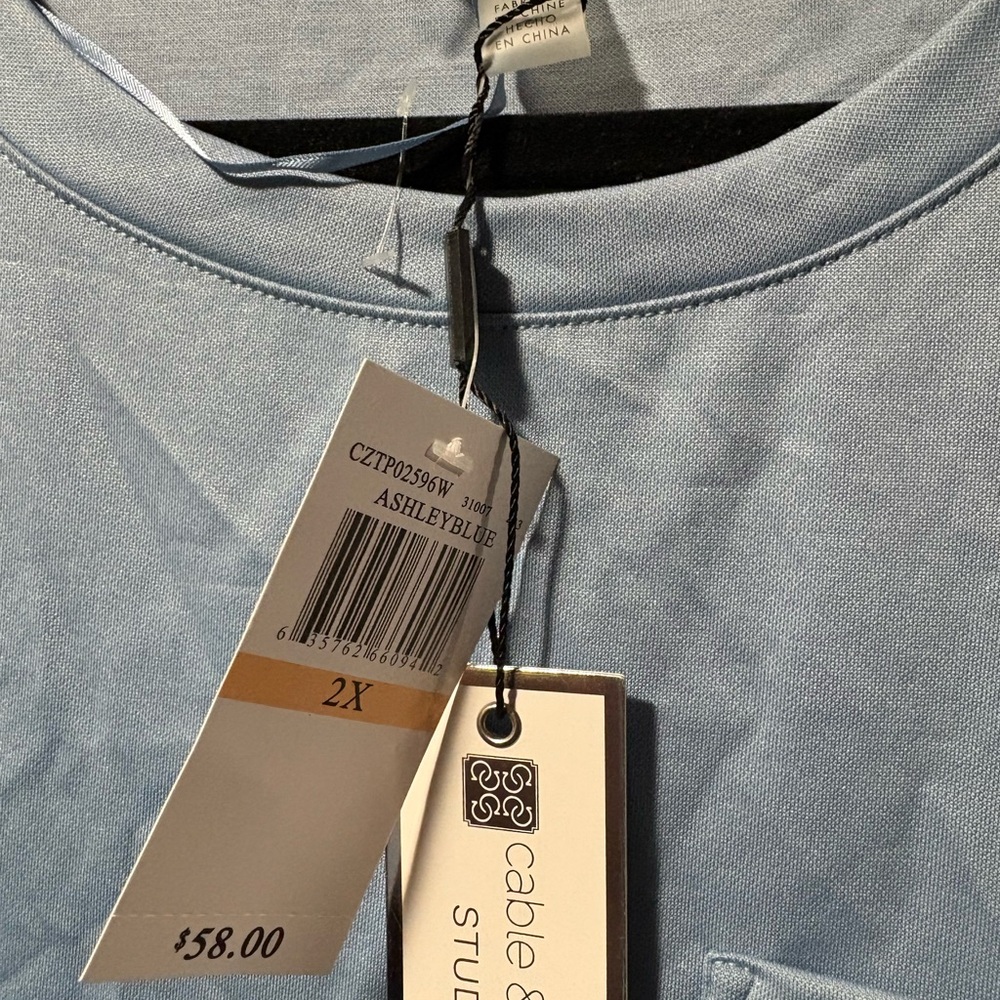 Cable & Gauge Sky Blue Short Sleeve Tee - Picture 2 of 4